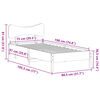 vidaXL Bedframe zonder matras massief grenenhout 75x190 cm