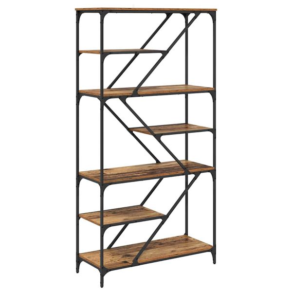 vidaXL Boekenkast Oud Hout 91 x 36 x 176 cm Bewerkt hout