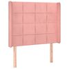 vidaXL Boxspring met matras en LED fluweel roze 90x190 cm