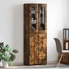 vidaXL Hoge kast FLORIN Gerookt eiken 60 x 35 x 182 cm Bewerkt hout