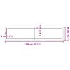 vidaXL Wastafelblad 180x40x(2-4) cm behandeld massief hout lichtbruin