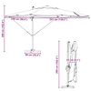 vidaXL Cantilever Roma parasol Zwart en Zwart 352 x 251 x 260 cm