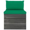 vidaXL 2-delige Loungeset met kussens pallet massief grenenhout