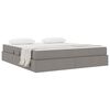 vidaXL Opbergbed met matras met matras Taupe 160 x 200 cm Polyester