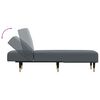 vidaXL Chaise longue fluweel donkergrijs