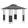 vidaXL Prieel met dak 300x300x270 cm staal antracietkleurig