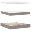 vidaXL Ottoman bed met matras en LED's 160x200cm stof taupe