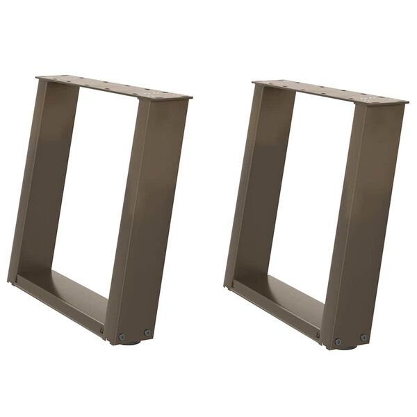 vidaXL Salontafelpoten 2 st U-vormig 50x(42-43) cm staal naturel