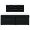 vidaXL Boxspring met matras stof zwart 180x200 cm