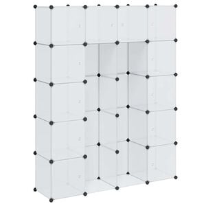 vidaXL Modulaire kast met 14 compartimenten wit 37 x 146 x 180,5 cm