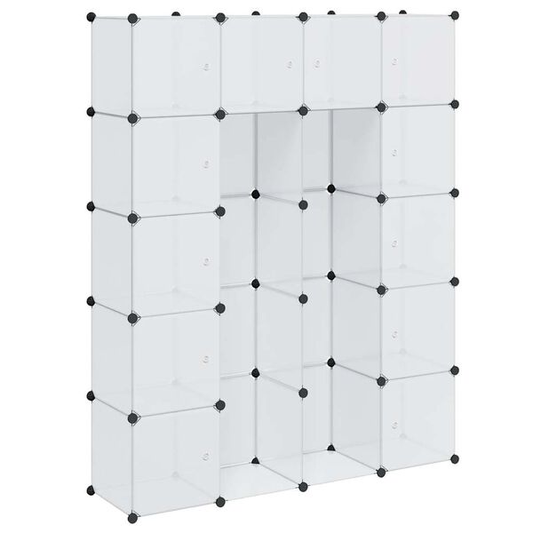 vidaXL Modulaire kast met 14 compartimenten wit 37 x 146 x 180,5 cm