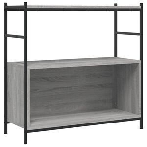 vidaXL Boekenrek 80x30x78,5 cm bewerkt hout en ijzer grijs sonoma