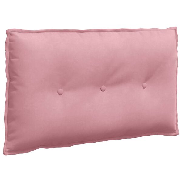 vidaXL Rugkussen Roze 80 x 50 cm Cordstof