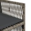 vidaXL 7-delige Tuinset met kussens poly rattan grijs