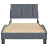 vidaXL Bedframe zonder matras "Hanko" 90x190 cm fluweel donkergrijs