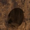 vidaXL Kattenhuis Gerookt eiken 72 x 42,5 x 70 cm Bewerkt hout