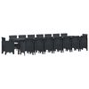 vidaXL Tuin Eettafelset met kussens met kussen 17 pcs Antraciet PP