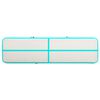 vidaXL Gymnastiekmat met pomp opblaasbaar 800x100x15 cm PVC groen