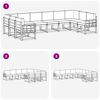 vidaXL Buiten bankenset met kussen 10 pcs Natuurlijk en Antraciet