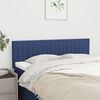vidaXL Hoofdborden 144x5x78/88 cm stof blauw