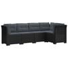 vidaXL 5-Zits Tuin Sofa met Kussens Rattan Look PP Antraciet