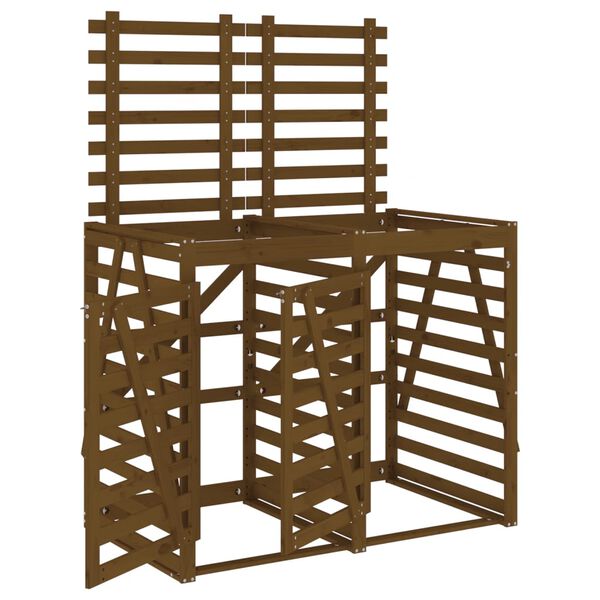 vidaXL Containerberging dubbel massief grenenhout honingbruin