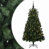 vidaXL Kunstkerstboom met scharnierende takken en kerstballen 150 cm