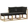 vidaXL Sectie Sofa Eenheden met kussen 3 Stuk Wit
