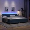 vidaXL LED Box Spring Bed met matras met LED Blauw 200 x 200 cm Stof