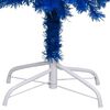 vidaXL Kunstkerstboom met verlichting en kerstballen 180 cm PVC blauw