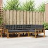 vidaXL Buiten bankenset met kussen 4 pcs Natuurlijk en Antraciet