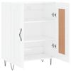 vidaXL Dressoir 69,5x34x90 cm bewerkt hout hoogglans wit