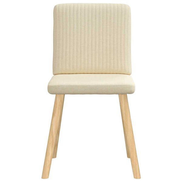 vidaXL Eetkamerstoelen 4 st stof crèmekleurig