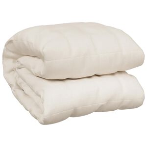 vidaXL Verzwaringsdeken 220x235 cm 15 kg stof lichtcr&egrave;mekleurig