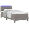 vidaXL Boxspring bed met matras met LED Taupe 90 x 200 cm Stof