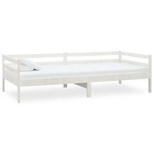 vidaXL Slaapbank massief grenenhout wit 90x200 cm