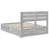 vidaXL Bedframe met lade met hoofdeinde met opslag Bewerkt hout