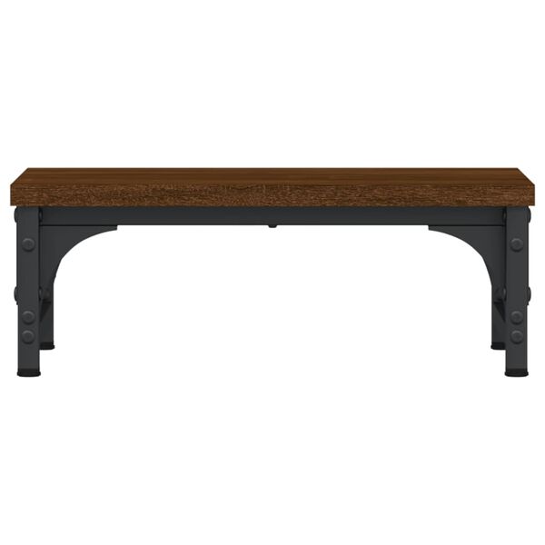 vidaXL Monitorstandaard 37x23x14 cm bewerkt hout bruin eikenkleur