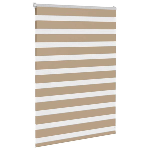 vidaXL Zebra Blind 105x100 cm stofbreedte 100,9 cm polyester zandbruin