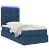 vidaXL Opbergbed met LED met matras Blauw 90 x 200 cm Polyester