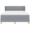 vidaXL Boxspringbed met matras Lichtgrijs 140 x 190 cm Stof
