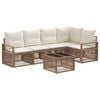 vidaXL Tuinbankenset 6 pcs Beige poly rattan