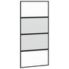 vidaXL Schuifdeur met beslagset 102,5x205 cm gehard glas zwart