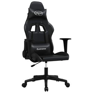 vidaXL Gamestoel kunstleer zwart