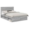 vidaXL Bedframe Grijs Sonoma 160 x 200 cm Massief grenenhout