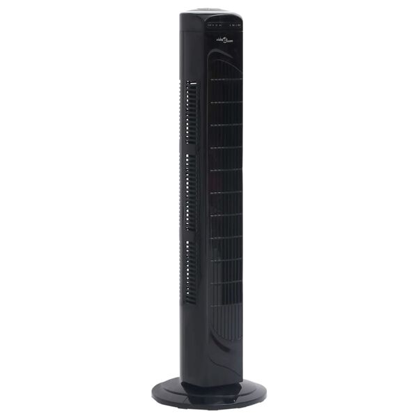 vidaXL Torenventilator met afstandsbediening en timer &oslash;24x80 cm zwart