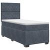 vidaXL Boxspringbed met matras Donkergrijs 90 x 190 cm Fluweel