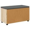 vidaXL Halbank met kussen met opslag Sonoma Eiken 80 x 46 x 46 cm