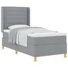 vidaXL Boxspringbed met matras Lichtgrijs 90 x 190 cm Stof