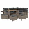 vidaXL Tuin Sofa Set met kussen 9 pcs Grijs poly rattan